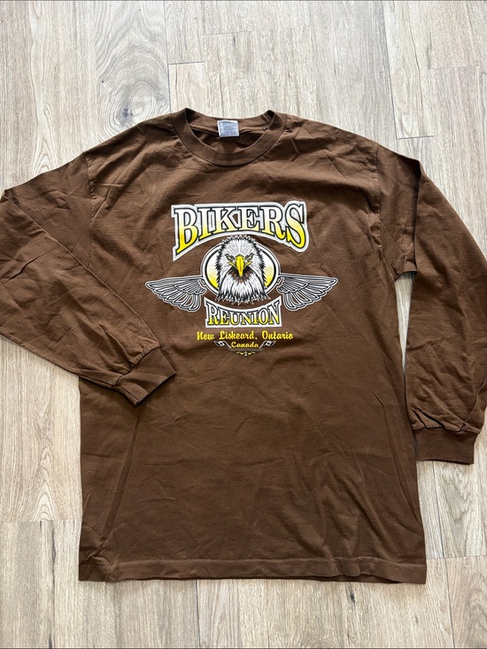 Other - Bikers Long Sleeve Graphic Tee - Brown